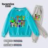 Sprunki Rhythm Box Mercadoria Conjunto de Moletom e Calça Infantil Outono e Inverno Algodão Lã Top Estampado