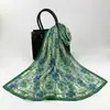 Bufanda Larga Nueva Estampada de Georgette 50*160 Raya Larga Bufanda de Gasa tipo Seda Delgada Bufanda Cuadrada para Baile al Aire Libre