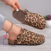 Sandalias de Verano para Mujer de Talla Grande Transfronterizas Boken Baotou de Media Tapa con un Pedal Zapatos Perezosos de Punta Redonda de Media Tapa