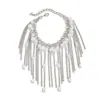 Collar de Perlas de Imitación Estilo Barroco Francés Transfronterizo Europeo y Americano Cadena Irregular Versátil de Moda Accesorio para el Cuello con Borla
