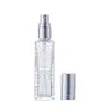Botella de spray de perfume en forma de diamante 12 ml botella decantadora de perfume botella de vidrio transparente de presión botella de muestra de perfume botella vacía