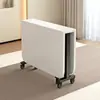 Mesa de comedor plegable para el hogar, mesa rectangular de cocina simple y moderna con ruedas, adecuada para apartamentos pequeños y viviendas de alquiler