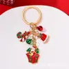 Novo chaveiro de Natal transfronteiriço Papai Noel floco de neve árvore de Natal chaveiro fofo desenho animado pingente de presente