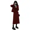 Roupas Femininas Plus Size, Conjunto de Terno de Luxo Leve Nicho Estilo Chanel, Novo Estilo Inverno 2025, Jaqueta Acolchoada, Conjunto de Duas Peças com Saia Longa e Curta