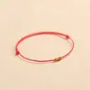 Pai falecido um trançado em linha de cânhamo com detalhes em tons de azeitona pulseira da sorte para casais sorte trançado manual cordão de mão esta vida ano simples tornozeleira versão estudante