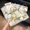 [Estilo Floral] Pañuelo de Seda Amazon Transfronterizo para Mujer 2025 Nuevo Regalo Delgado de Alta Gama para Mamá Pañuelo Cuadrado de 70
