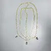 Cadena de Frente Multicapa Estilo Étnico con Colgante de Gota de Agua Cadena para el Cabello con Pedrería para Fiesta Accesorios