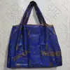 Bolsa de Compras Grande Impresa Lista para Usar Bolsa de Nylon Impermeable Bolsa Ecológica Bolsa para la Compra de Supermercado Bolso de Mano Bolsa Plegable Mayoreo