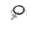 Collar para Hombre Europeo y Americano Colgante de Llama Retro Cruz Cadena de Suéter Hip-Hop Estudiante Joyería de Celebridad de Internet Venta al por Mayor