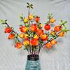 Fruta falsa artificial granada rama de fruta decoración de piso de sala de estar accesorios de arreglo floral para fotografía de boda planta verde falsa fábrica venta al por mayor