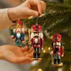 Decoración Colgante de Cascanueces Nuevo de Navidad Transfronteriza Árbol de Navidad Soldado Cascanueces de Acrílico Impreso Creativo