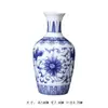 Vaso com Boca Pequena, Vaso de Porcelana Azul e Branca Cerâmica, Mini Arranjo de Flores Hidropônico Retro, Suspensão na Parede, Enfeites Pendurados, Pequeno Recipiente para Flores para Cerimônia do Chá