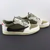 Zapatillas de Baloncesto Aj1 Lightning de Caña Baja en Stock Transfronterizas, Gancho Invertido, Zapatillas de Baloncesto Oscuras Marrones para Pareja, Tenis Blancos Colaboración Fujiwara Ts