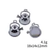 18x14x12mm 4.1g Color Plata Antigua Accesorios para Joyería DIY Bestseller Transfronterizo Colgante Hervidor de Agua 3D