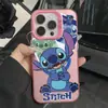 Stitch Travieso es Adecuado para Funda de Teléfono Móvil Apple 15 Europeo y Americano 16 Promax iPhone 17 Dibujos Animados 14 Nicho 13