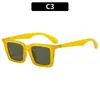 Óculos de Sol Quadrados Versáteis Estilo Coreano Moderno, Óculos de Sol Tendência Street Style com Proteção UV e Acabamento de Alto Padrão