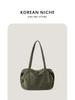 2024 Estilo Coreano Nueva Llegada Diseño Nicho Versátil Plata Bolso de Hombro Sobaco para Mujer Versátil Simple Bolsa Tote de Nylon