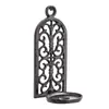 Suporte de Velas Artesanal de Ferro Fundido Criativo Retro Nórdico com Design Oco em Forma de Arco Decoração de Parede para Restaurante, Bar, Ktv Decoração de Parede