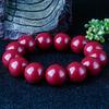 Pulsera de cuentas redondas de cinabrio con cuentas de Buda de productos genuinos naturales Town Surprise, pulsera unisex con arena dorada púrpura imperial de alto contenido para hombres y mujeres