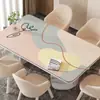 Alfombrilla Transparente Morandi para Mesa de PVC Vidrio Blando Impermeable, Resistente al Aceite, Anti-Quemaduras, Mantel sin Lavado Dibujos Animados para Mesa de Café Mesa de Comedor