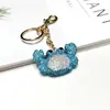 Llavero de Cangrejo Metálico Incrustado de Diamantes Transfronterizo Llavero Creativo Personalizado Colgante de Bolsos con Pedrería Colgante de Llave para Pareja