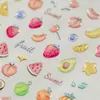 Adesivos para Unhas Jelly Estilo Quente Adesivos Fofos para Unhas Atacado de Fábrica Estilo Japonês Amor Fruta 3215