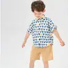 Camisas de Verano para Niños 2025 Ropa Nueva de Verano para Bebés Ropa de Manga Corta para Niños Camisas Florales Coreanas de Moda Tendencia