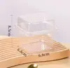 Caixa Quadrada para Bolo Mousse, Bolo em Camadas de Leite de Soja de Madeira, Iogurte de Frutas, Embalagem Transparente Blister Anti-Nevoeiro para Confeitaria