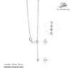 Collar de Plata de Ley S925 Más Vendido Transfronterizo con Cuentas Grabadas Ajustables, Cadena para Clavícula, Joyería de Plata Versátil de Nicho de Lujo Ligero