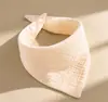 Babeiro triângulo de algodão puro Classe A, quatro camadas de gaze, absorvente, respirável, para baba de bebê, recém-nascido, transfronteiriço