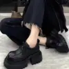 Zapatos de mujer con plataforma, que aumentan la altura, para dedo gordo, colección otoño 2026, mocasines de estilo británico, zapatos Derby versátiles, zapatos de vestir
