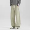 Pantalones Bufanda Casual para Hombre Pantalones Anchos Desestructurados Americanos Pantalones Negros de Otoño Nuevos Pantalones Deportivos Holgados de Patchwork Primavera/Otoño