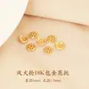 Torus ouro 18k bolsa espaçador dourado diy joias artesanais chapéu de flor cordão de mão joias espaçador galvanizado acessórios atacado