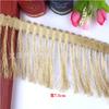 Bufanda de Encaje con Borlas Estilo Coreano de Arte Financiero Accesorios de Ropa de Encaje Dorado Encaje de Barba de Seda Dorado y Plateado Cortina de Escenario