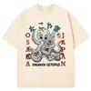Camiseta Gráfica Divertida Polvo Bêbado Osaka Dotonbori Lavagem Vintage Japão Harajuku Manga Curta Unissex Algodão