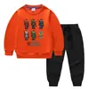 Conjunto de Ropa Infantil Transfronterizo Nuevo Primavera y Otoño 2026: Conjunto de Dos Piezas para Niños: Sudadera y Pantalón Largo, Atuendo de Algodón de Manga Larga de Color Sólido para Bebés