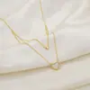 Collar de Concha con Forma de Corazón de Moda Estilo Coreano para Mujer 2023 Nueva Llegada Cadena de Clavícula Doble Capa Corazón Cadena de Collar Sencilla Versátil de Moda