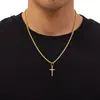 Collar Colgante Cadena Retorcida Cruzada de Joyería Transfronteriza Más Vendido Nueva Moda Hip-Hop Europeo y Americano Collar Personalizado para Hombres