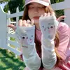 Manga de hielo para conducir de primavera y verano para mujer, protector solar, manga de mano, manga protectora de brazo, linda manga de ciclismo estampada, guantes finos de seda de hielo