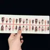 Uñas Postizas Portátiles Más Vendidas Transfronterizas Gradiente Metálico Champagne Blanco Lechoso Estilo Francés Chapado en Oro Adornadas con Diamantes Uñas Postizas Cortas Pegatinas para Uñas