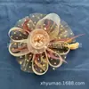 Tocados para Novias Europeas y Americanas Transfronterizos Flor de Plumas Malla para Festival de Carreras de Caballos Diadema de Plumas Pinza para el Pelo Tocados