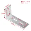 Soporte de Ángulo Ajustable Engrosado con Ranura Larga Soporte de Fijación para Estante Conector de Mueble Soporte de Ángulo de Hierro para Colgar en la Pared