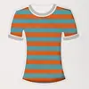 Tejido de punto de algodón personalizado con patrón de rayas, adecuado para camisetas y camisetas interiores de moda de primavera y verano; tejido elástico, transpirable y apto para la piel