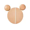 Manija de Armario para Habitación Infantil Manija de Dibujos Animados Mickey Conejo Oso Manija de Madera Maciza para Cajón de Armario Armario Manija de Puerta Semicircular
