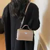 Bolso de Moda Estilo Coreano 2025 Nuevo Simple Moderno Alto Valor Elegante Bolso Cuadrado Pequeño Textura Bolso Cruzado Casual