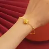 [No necesita bañarse] nuevo brazalete de cuentas de acero de titanio flor de frijol redondo