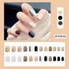 Unhas Postiças Curtas Personalizadas no Atacado, Adesivos de Unha Embalados, Unhas Usáveis, Arte de Unha Ilustrada, Unhas Postiças
