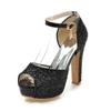Sandálias de Plataforma de Verão com Fivela Slingback para Mulheres, Saltos Altos Elegantes, Sapatos Estilo Europeu e Americano, Modelo 327, Emagrecedoras e Leves