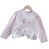 Camiseta de Manga Larga para Niña 2026 Primavera y Otoño Nueva Elegante Camiseta Básica Infantil Top de Otoño para Bebé Camiseta Básica para Niña
