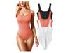 2025 Comercio Exterior Transfronterizo Europeo y Americano Amazon Verano Aliexpress Body Ajustado sin Mangas con Cuello en U para Mujer